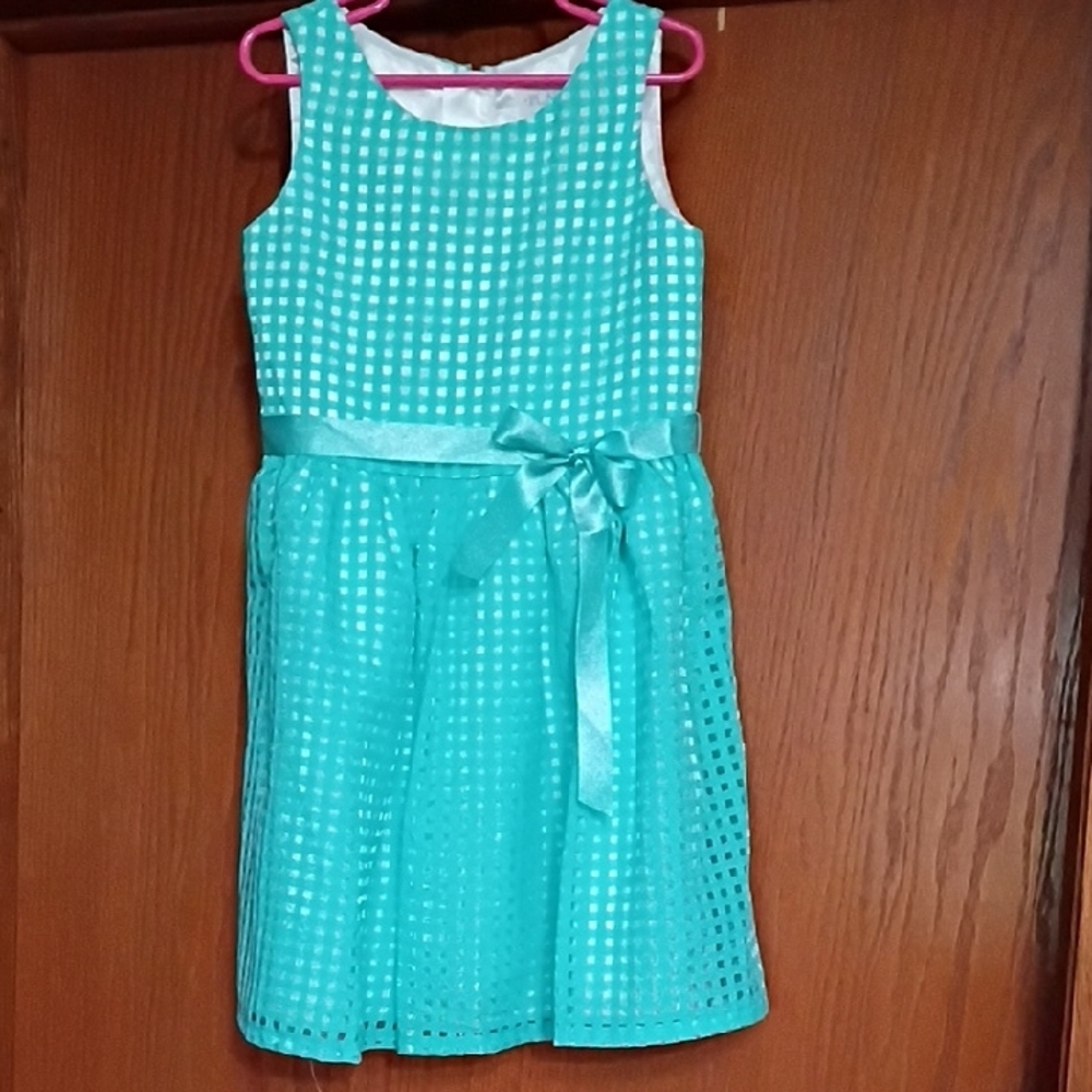 Place Blue Green Sundress Sleeveless Scoop Neck Size 6x/7 Girls MSRP $50